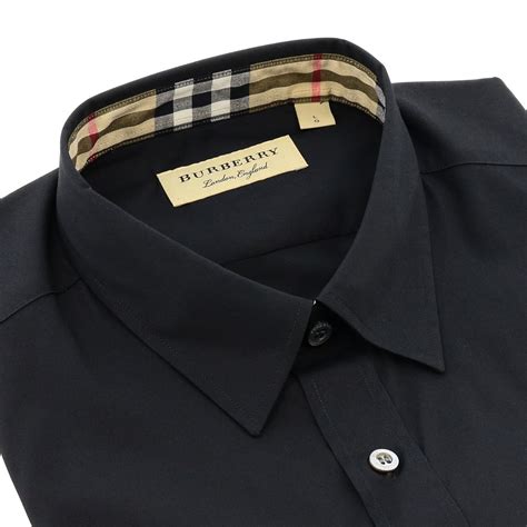 black burberry shirt|Burberry black shirt price.